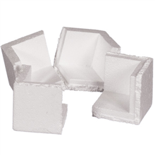 Foam Corners - 090-0116118 - 3 3/4'' x 3 3/4'' x 3 3/4'' Foam Corners